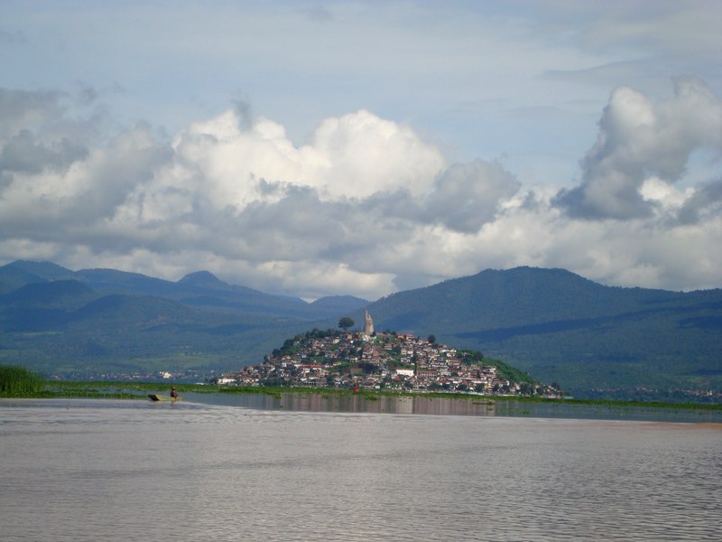 Janitzio Island rising from Lake Pátzcuaro
